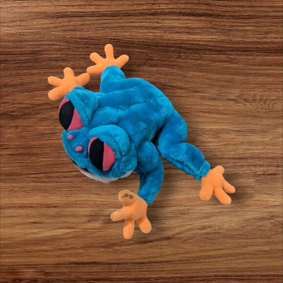 Blue & Orange Plush Frog Stuffed Animal 12" By Great American Toy Co. Soft - Picture 2 of 9